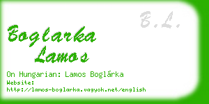 boglarka lamos business card